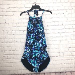 NWT Speedo HighNeck Keyhole one piece swimsuit